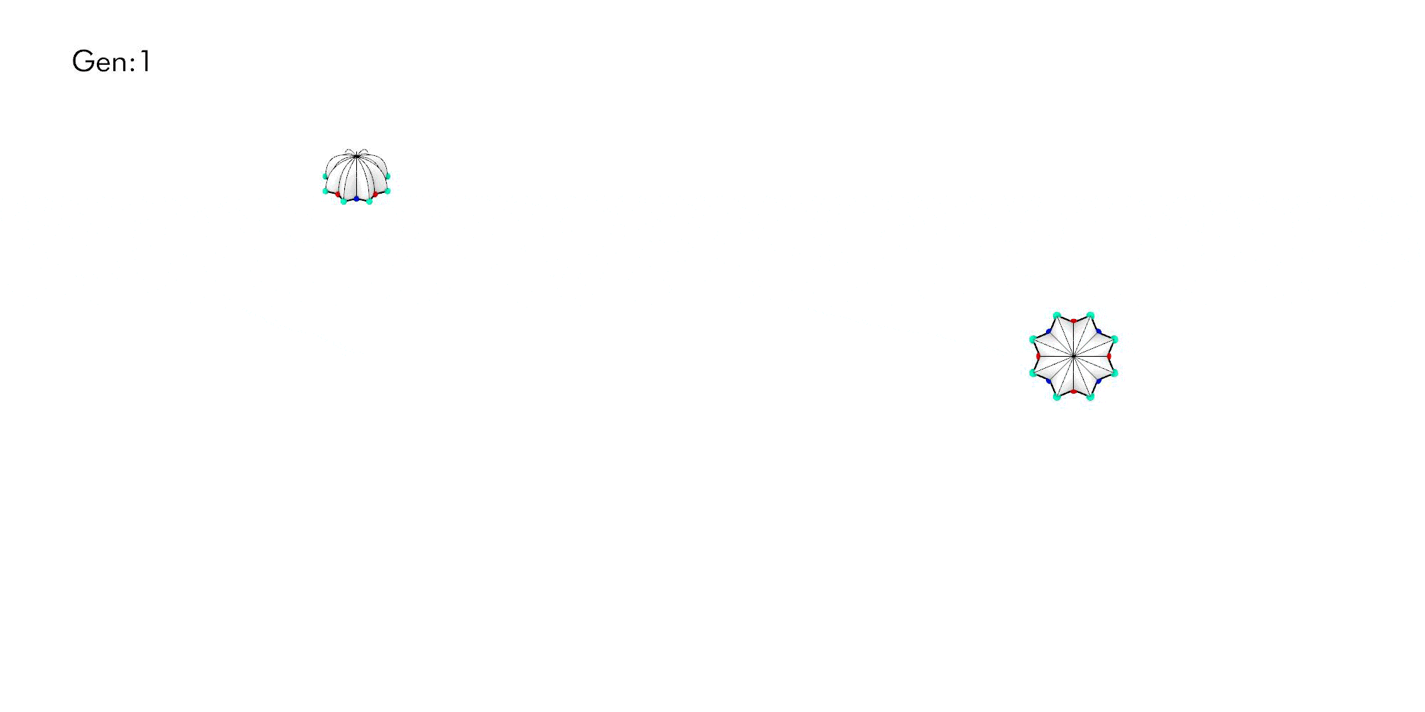Animated recursive generation of a muqarnas form
