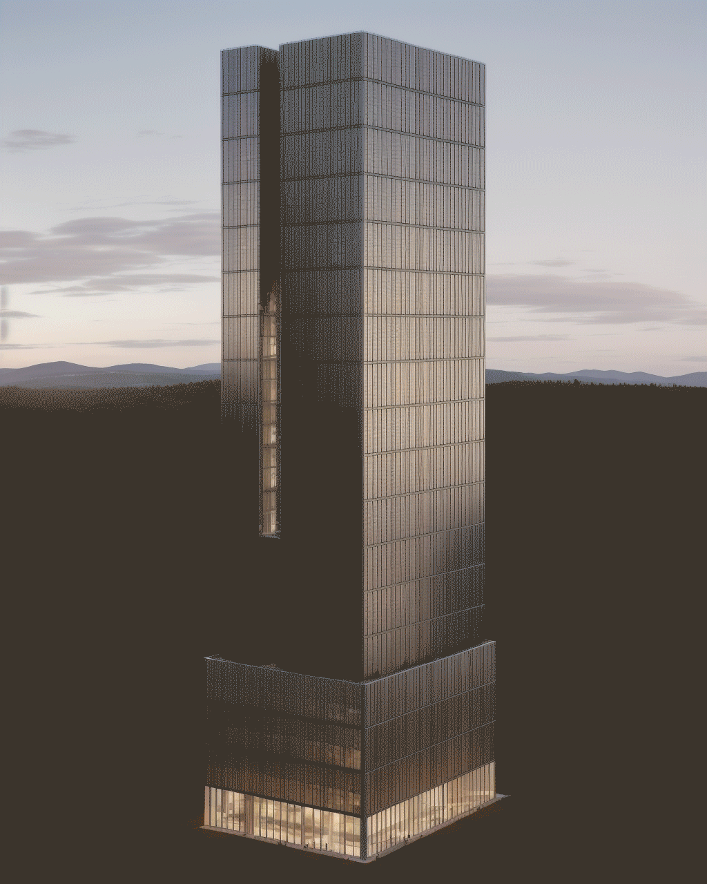 Animated variation of an AI-generated tower study