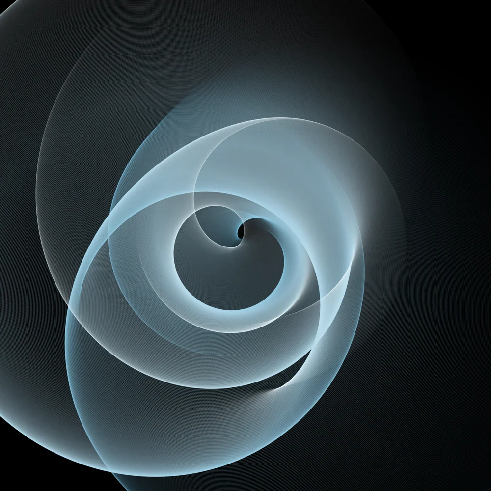 Spiromorphs generative artwork variation three