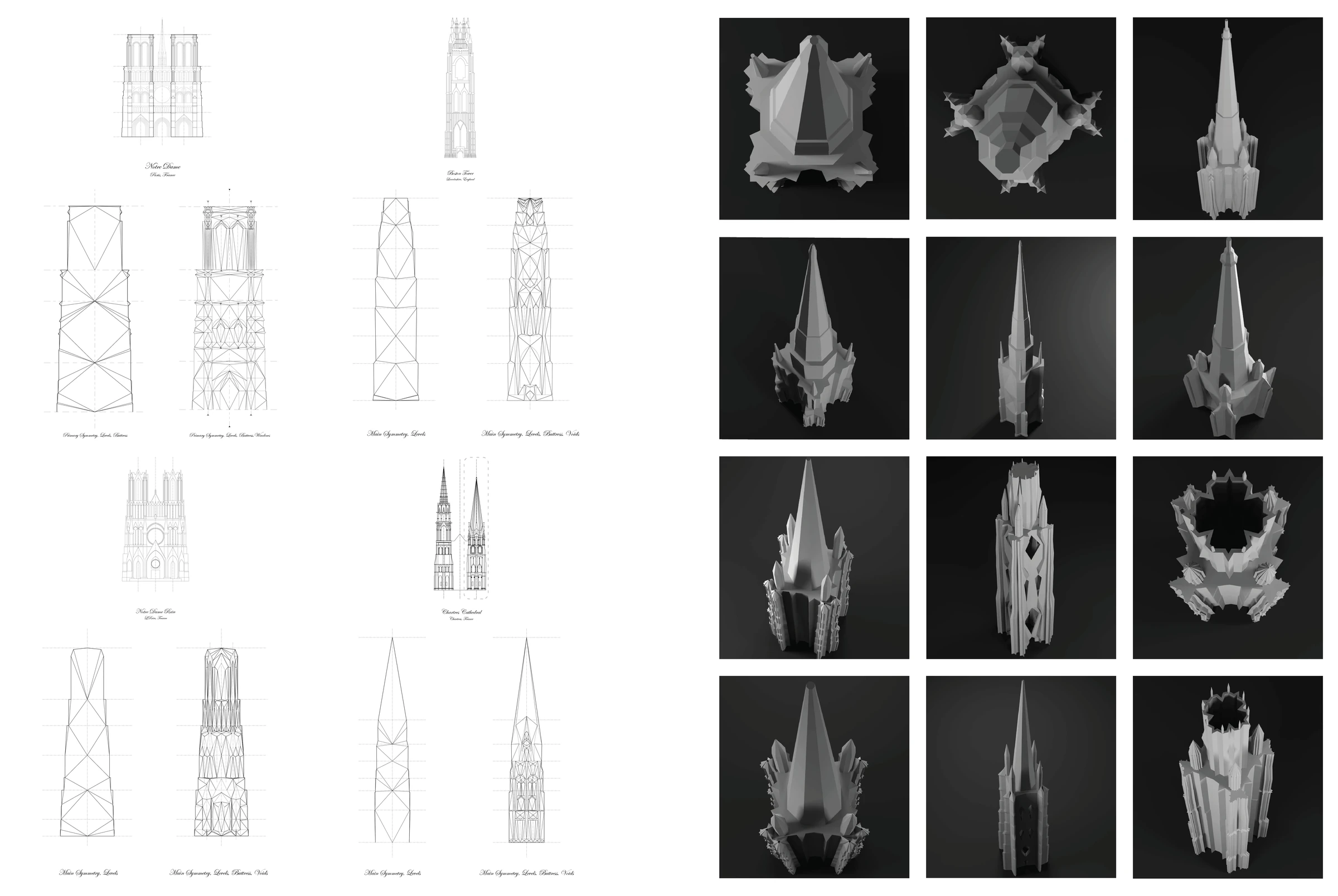Gothic Suprematist Machine student work, Joseph Long + Balinase Kaonga